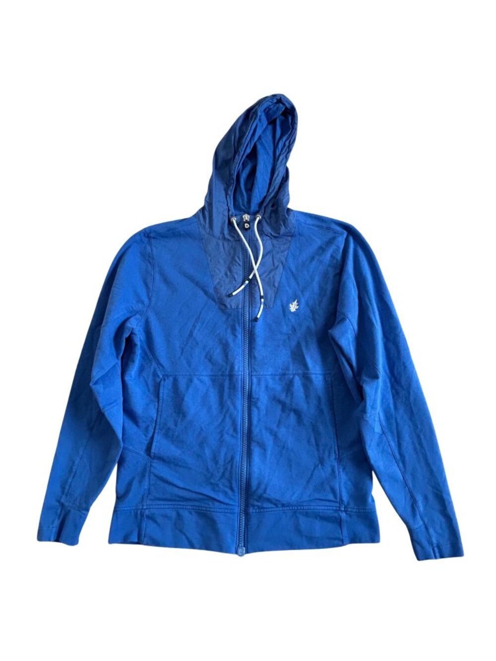 B. Draddy Mens Sz Medium Blue Full-Zip Hoodie Jacket Cotton Blend Casual